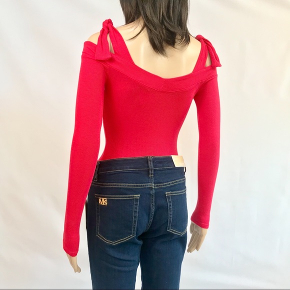 🔥NWT Express Vibrant Red Leotard / Bodysuit - Picture 3 of 8